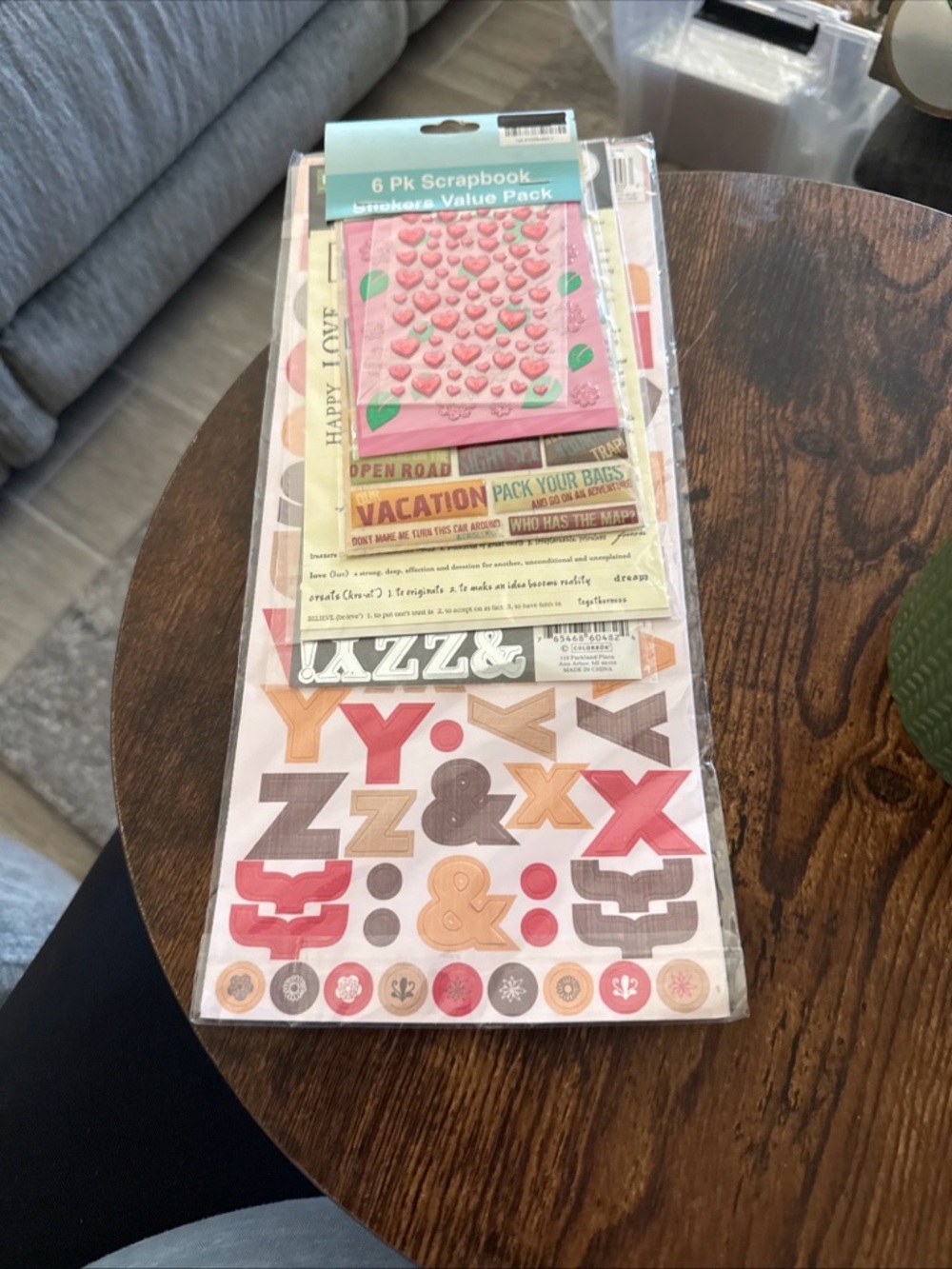 Scrapbook Sticker Pack - 6 Pc Value Set - Picture 10 of 12